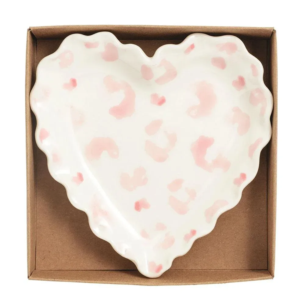 Mud Pie Pink Leopard Tidbit Dish