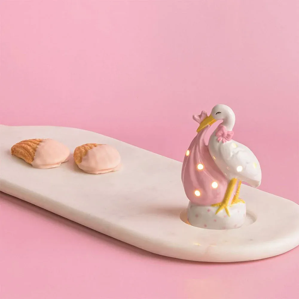 Mud Pie Pink Stork Light Up Sitter - Image 2