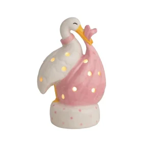 Mud Pie Pink Stork Light Up Sitter