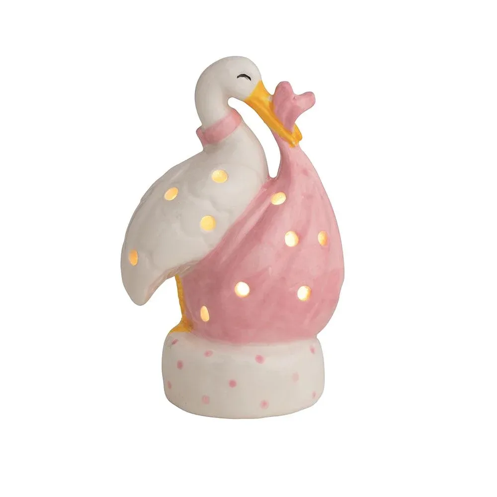 Mud Pie Pink Stork Light Up Sitter