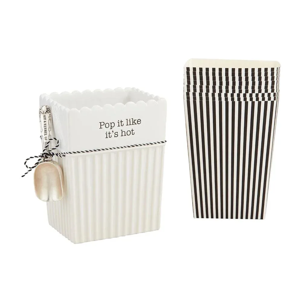 Mud Pie Popcorn Bucket & Bag Set