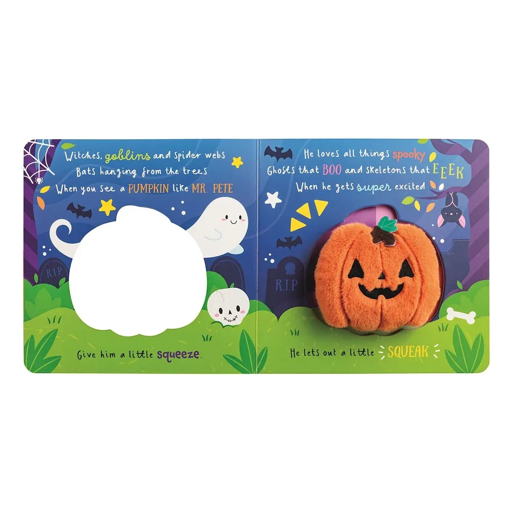 Mud Pie Pumpkin Halloween Plush Book - Image 2