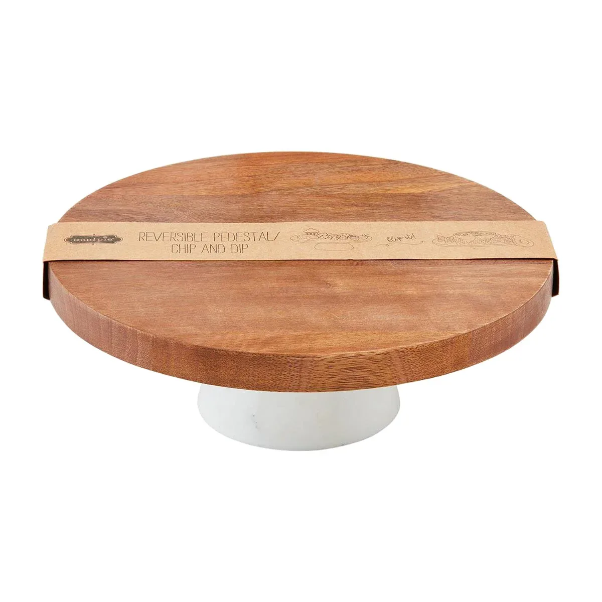 Mud Pie Reversible Chip/Dip Pedestal Server - Image 2