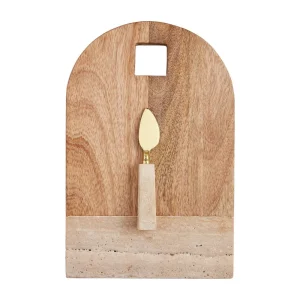 Mud Pie Rounded Travertine Board Set