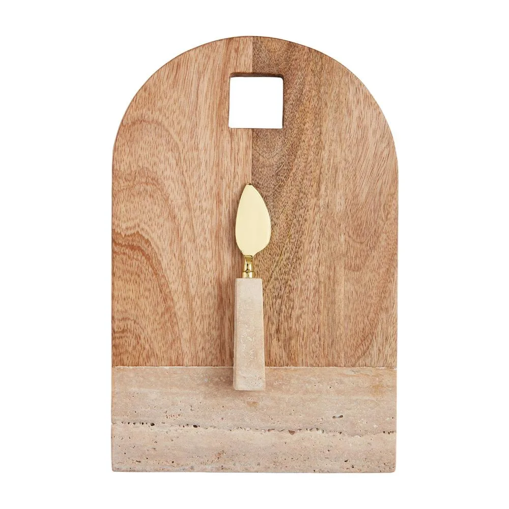 Mud Pie Rounded Travertine Board Set
