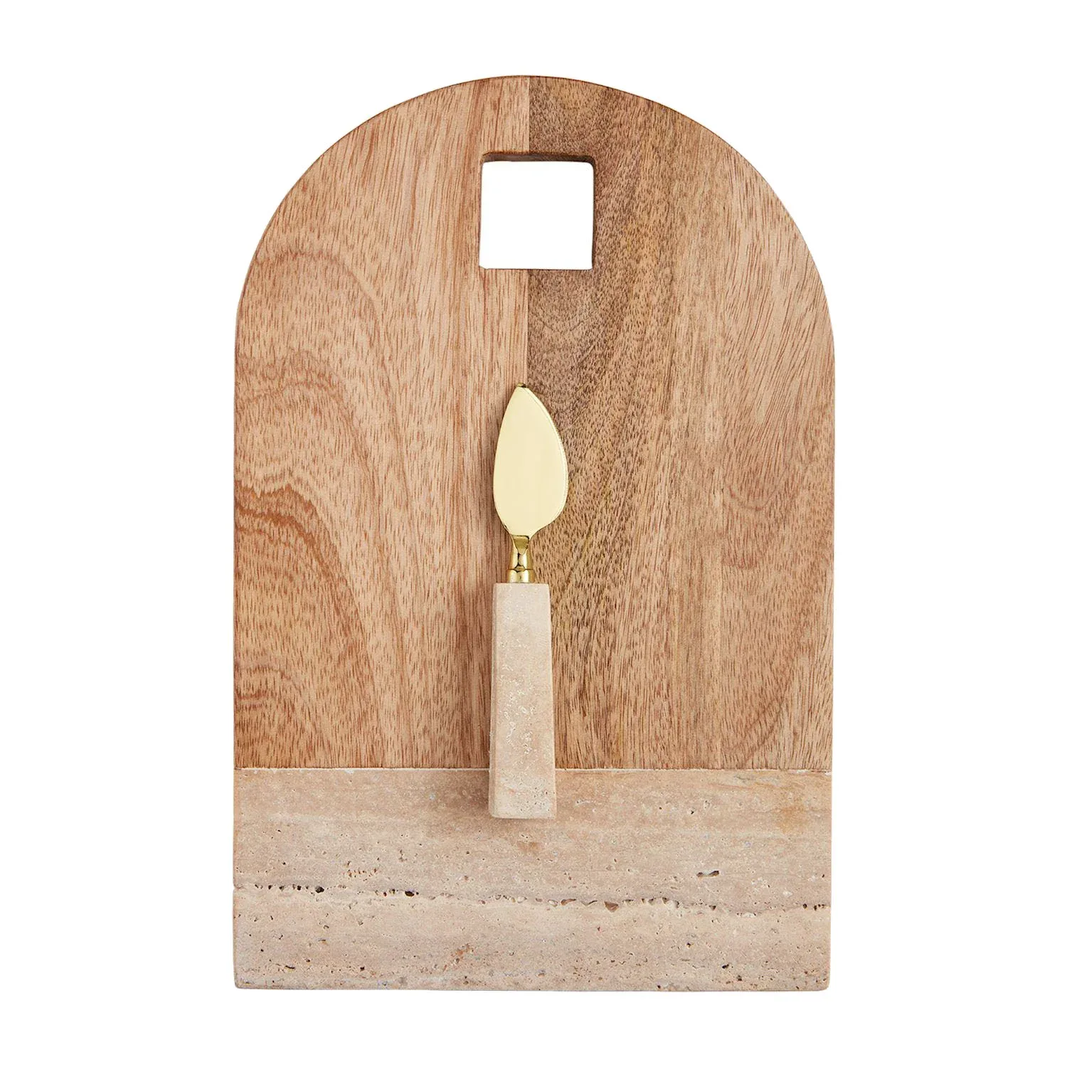 Mud Pie Rounded Travertine Board Set - Image 2