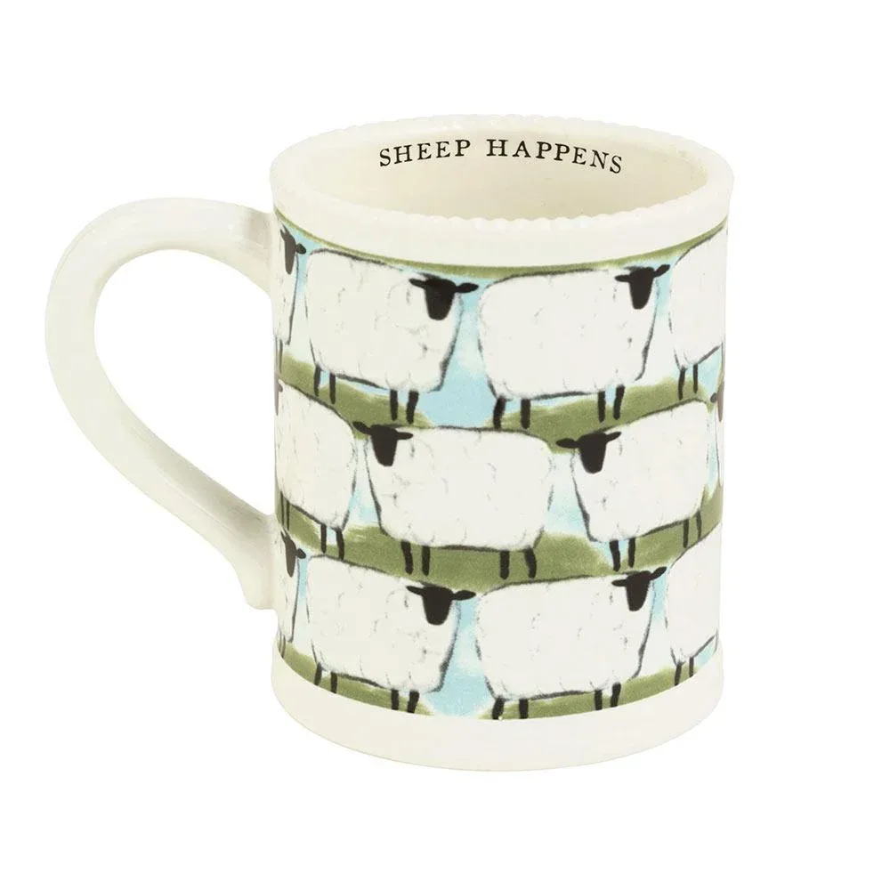 Mud Pie Sheep Happens Farm Mug