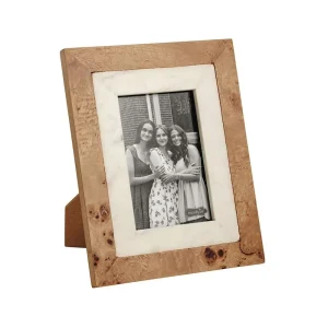 Mud Pie Small Burl and Marble Frame