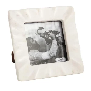 Mud Pie Square Ruffled Marble Frame