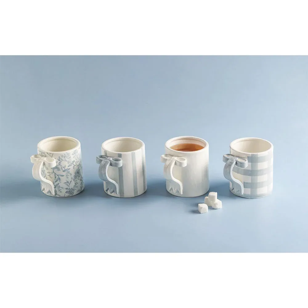 Mud Pie Striped Bow Handle Mug - Image 2