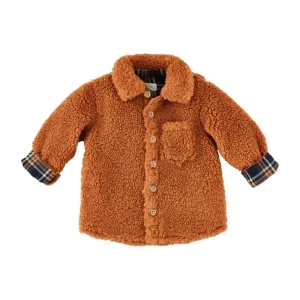 Mud Pie Tan Sherpa Shacket