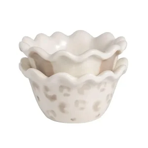 Mud Pie Taupe Leopard Ramekins