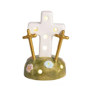 Mud Pie Three Crosses Light Up Sitter