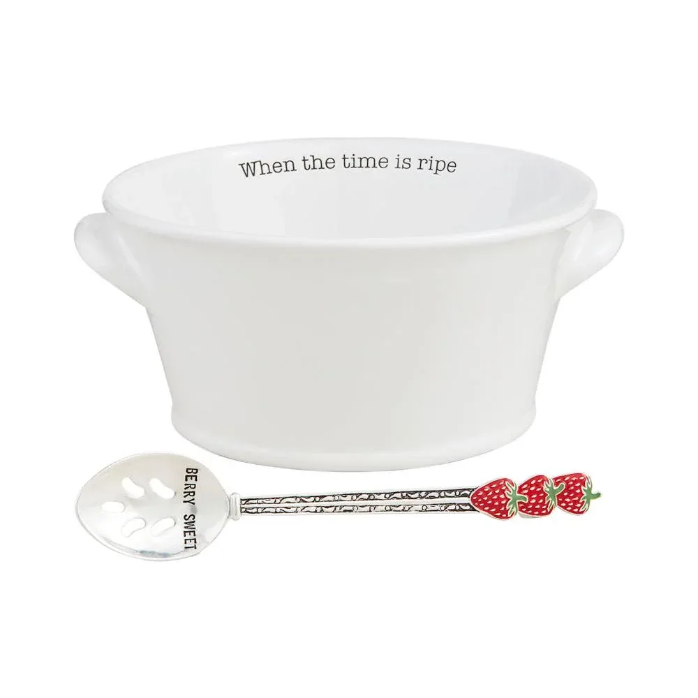 Mud Pie Time Is Ripe Strawberry Bowl Set
