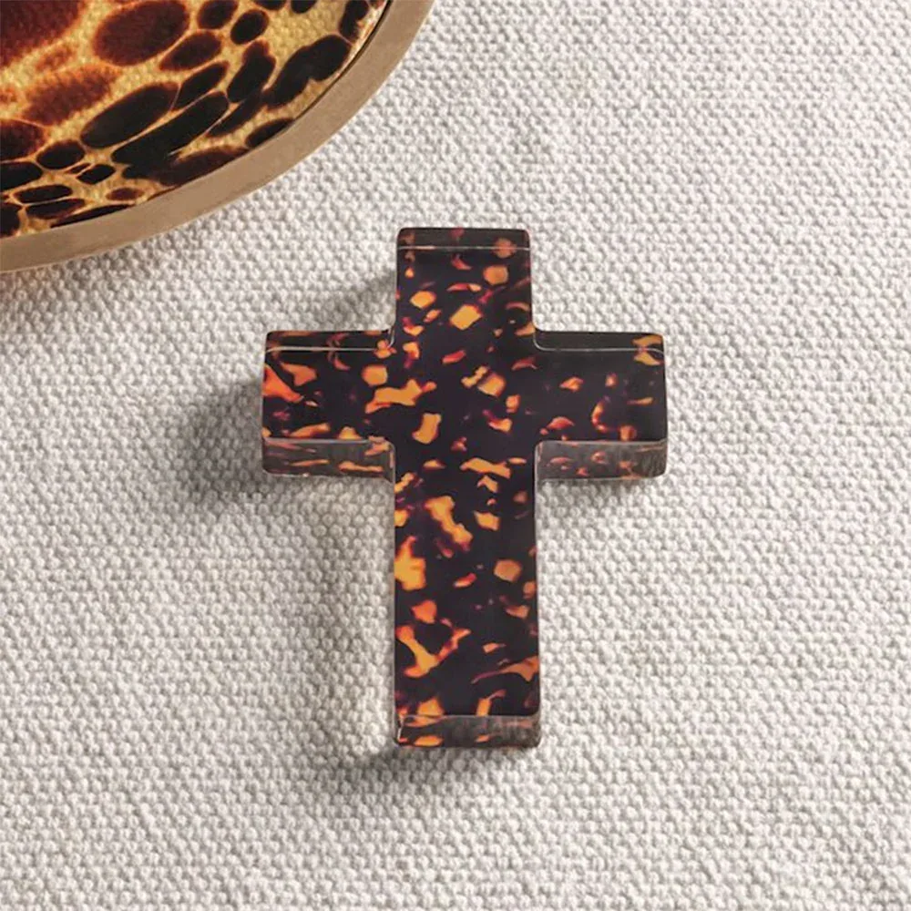 Mud Pie Tortoise Resin Cross - Image 2