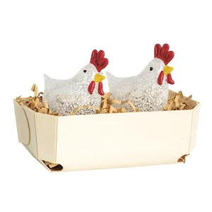 Mud Pie Tortoise White Chicken Salt/Pepper Set