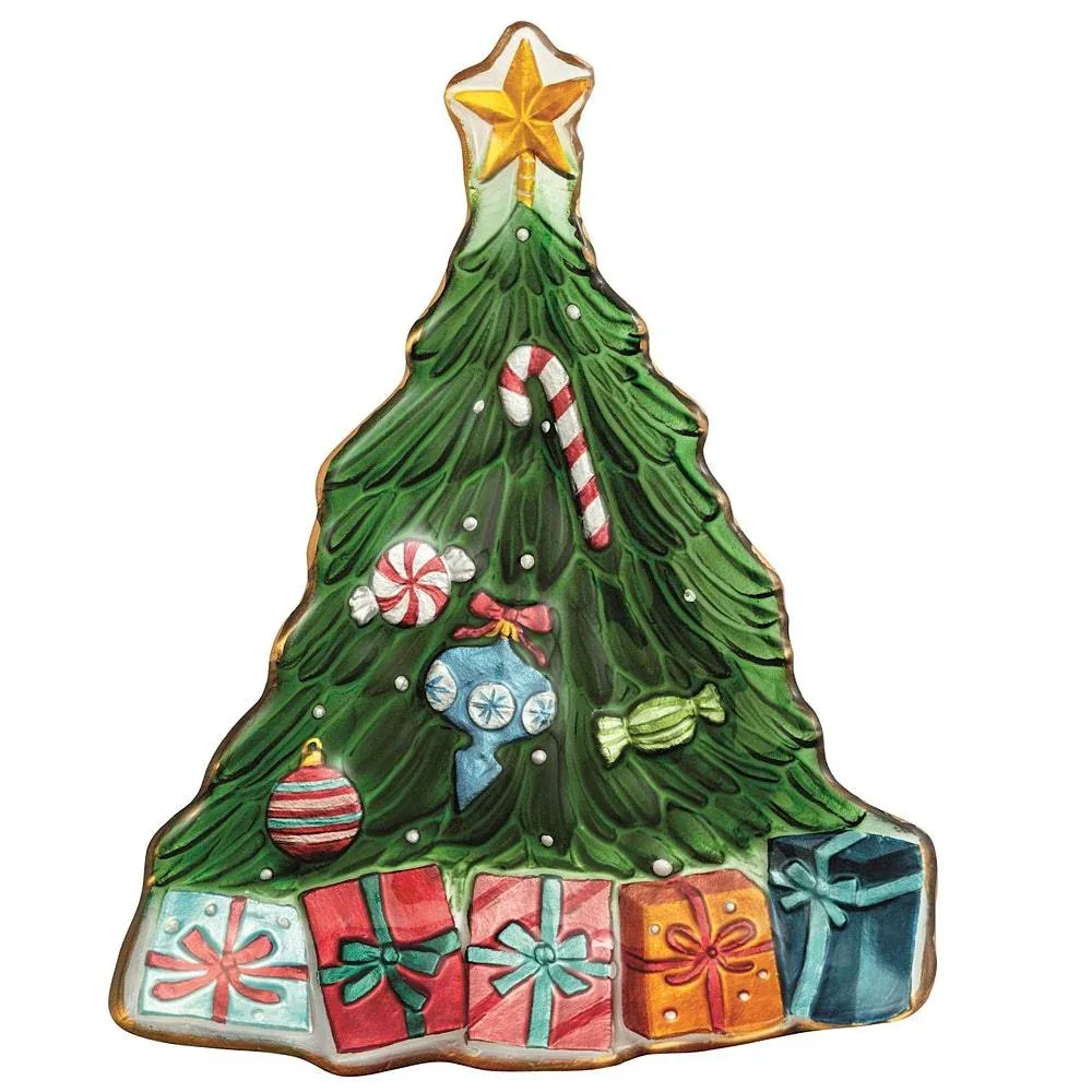 Mud Pie Tree Glass Platter