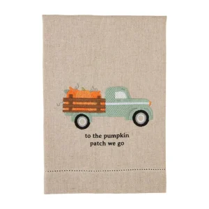 Mud Pie Truck Hem Stitch Towel
