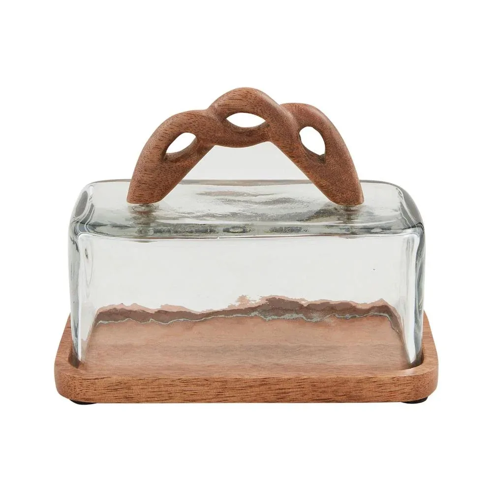 Mud Pie Twisted Handle Butter Dish