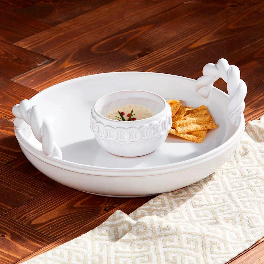 Mud Pie Twisted Handle Chip/Dip Set - Image 2