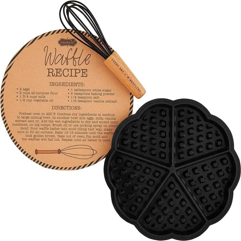 Mud Pie Waffle Mold/Whisk Set
