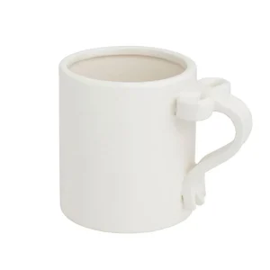 Mud Pie White Bow Handle Mug