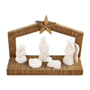 Mud Pie White Christmas Nativity Set