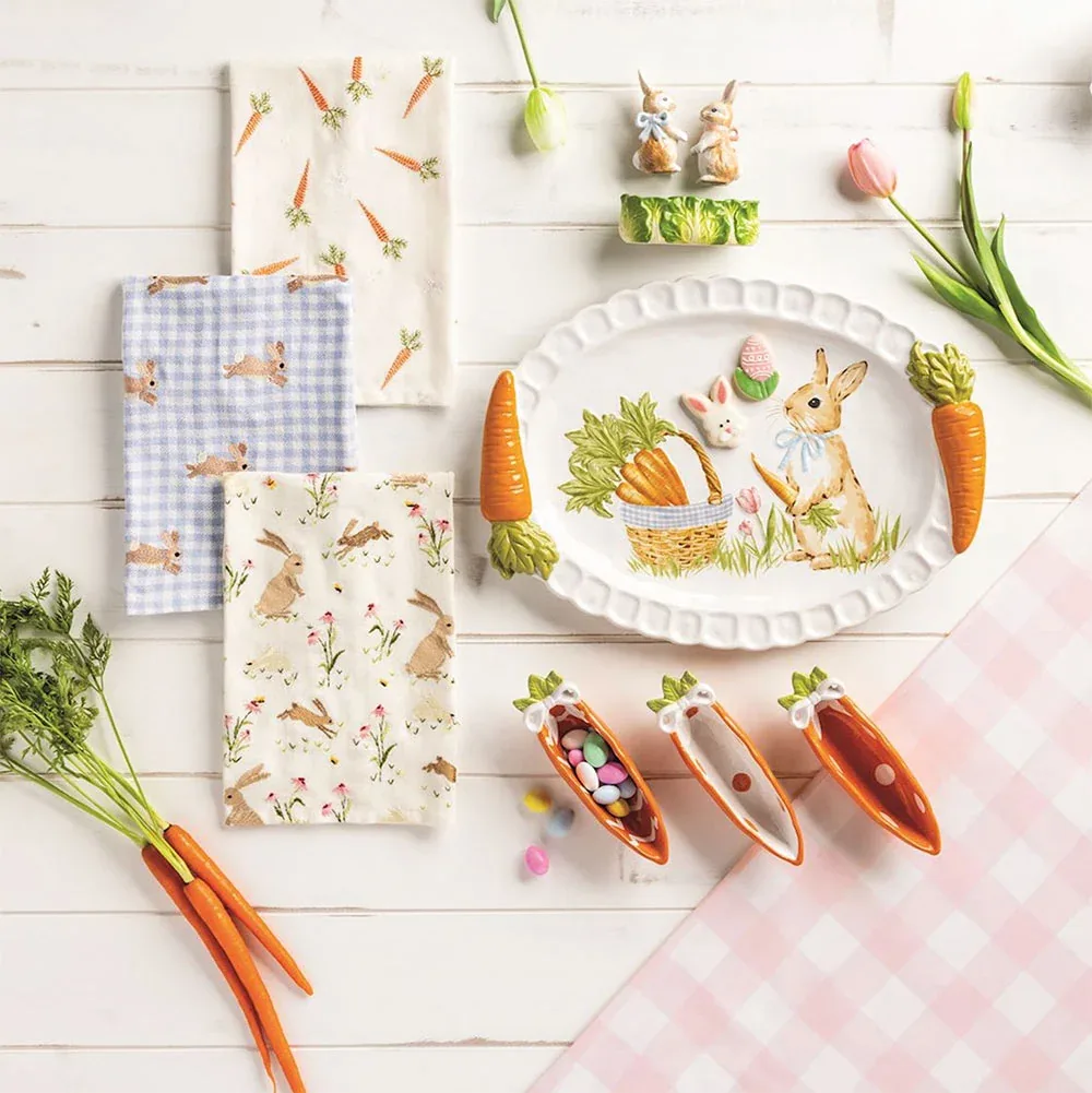 Mud Pie White Polka Dot Carrot Candy Dish - Image 2