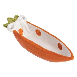 Mud Pie White Polka Dot Carrot Candy Dish