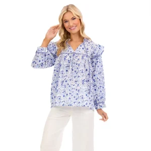 Mud Pie Women's Beaufort Print Top