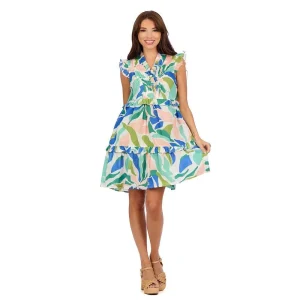 Mud Pie Womens Reeves Flounce Dress