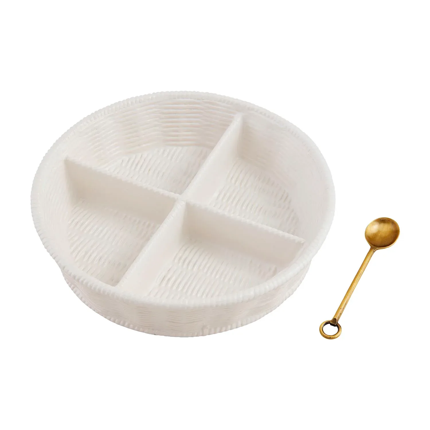 Mud Pie Woven Stoneware Tidbit Server Set - Image 2