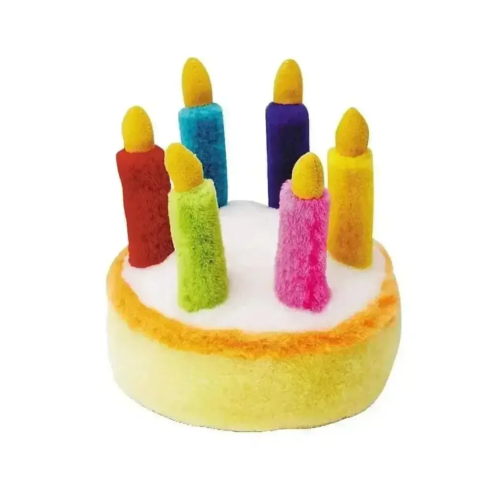 Multipet Birthday Cake Dog Toy - 5.5 Inch Plush Fun for Dogs