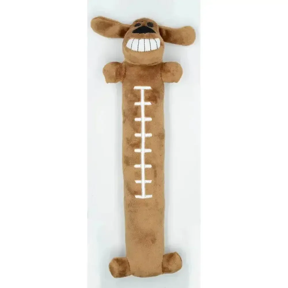 Multipet Football Loofa Plush Squeaky Dog Toy – 12"