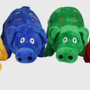 Multipet Globlets Plush Dog Toy, Pig Assorted, 9 in
