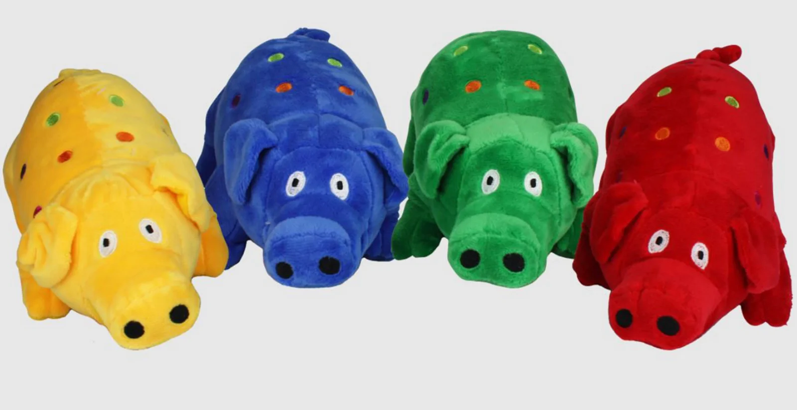 Multipet Globlets Plush Dog Toy, Pig Assorted, 9 in