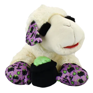 Multipet® Lamb Chop Green/Purple Plush Squeaker Dog Toy