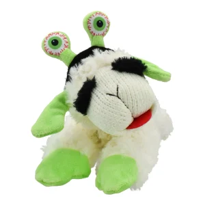 Multipet® Lamb Chop Green With Angena Eye Plush Squeaker Dog Toy