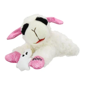 Multipet® Lamb Chop Holding Ghost Plush Squeaker Dog Toy