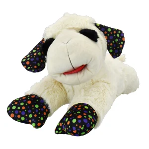 Multipet® Lamb Chop Polka Dog Plush Squeaker Dog Toy