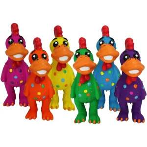 Multipet Latex Globken Chicken Squeaky Small Dog Toy Color Varies