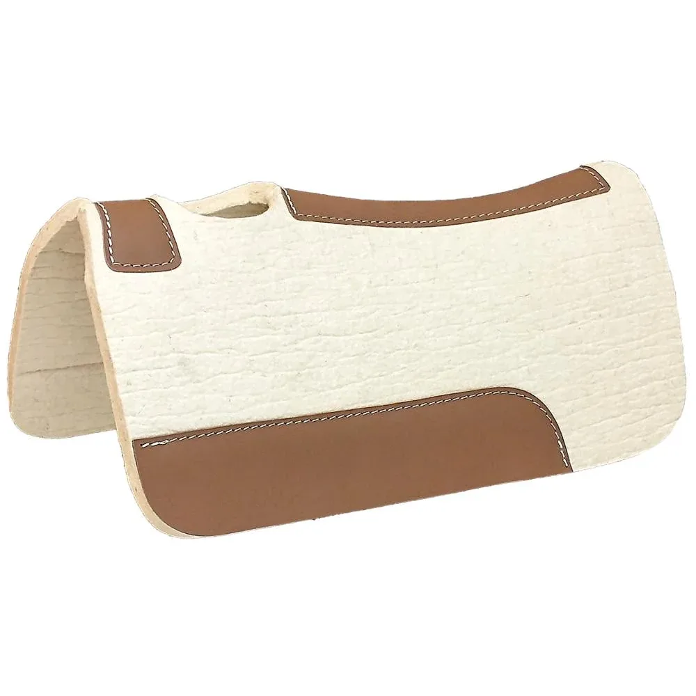 Mustang Blue Horse Wool Felt 1/2 Inch Pony Saddle Pad