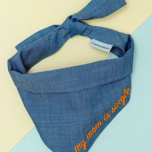 My Mom is Single Chambray Bandana (Made in the USA)
