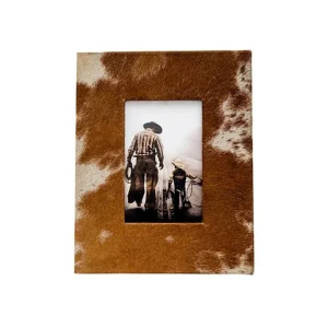 Myra Brown and White Hair on Hide 4x6 Photo Frame