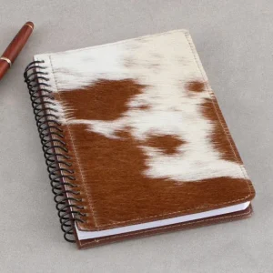 Myra Hairon Brown and White Diary Notebook