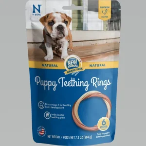 N-Bone Grain-Free Puppy Teething Rings Chicken 1ea/7.2 oz, 6 pk