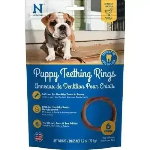 N-Bone Puppy Teething Rings Chicken Treats 6 Count