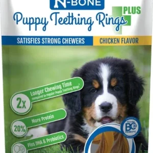N-Bone Puppy Teething Rings Plus Chicken 1ea/7 ct