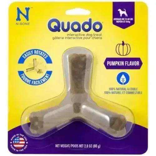 N-Bone Quado Interactive Dog Treat - Pumpkin Flavor