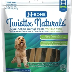 N-Bone Twistix Naturals Vanilla Mint Dental Treats Small